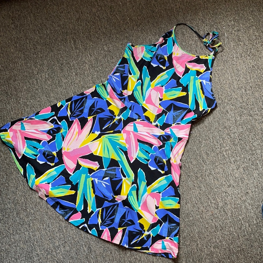 Vans floral halter back dress